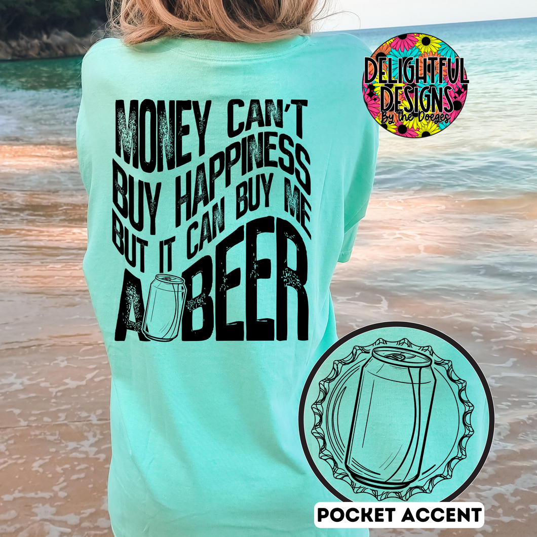 It can buy me a beer black writing with pocket print