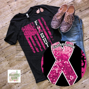 Flag - fight - breast cancer awareness