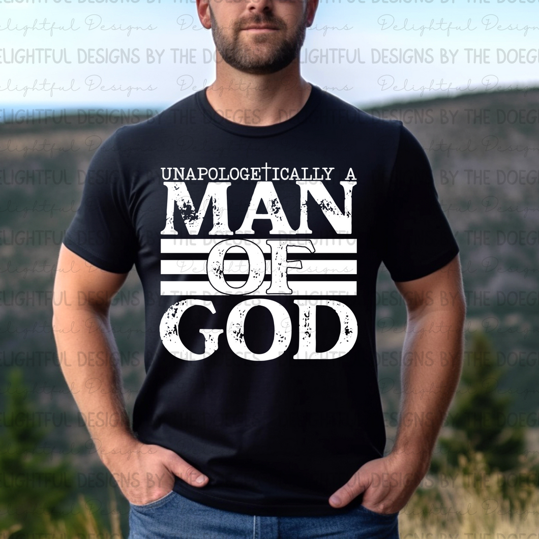 Unapologetically a man of God (white)
