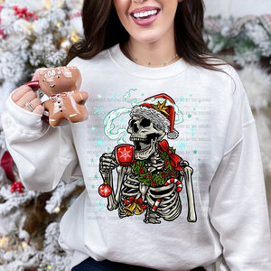 Christmas coffee skeleton