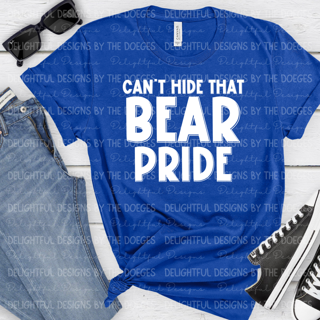 Can’t hide that Bear pride white writing