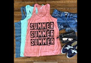 Summer cutout letters