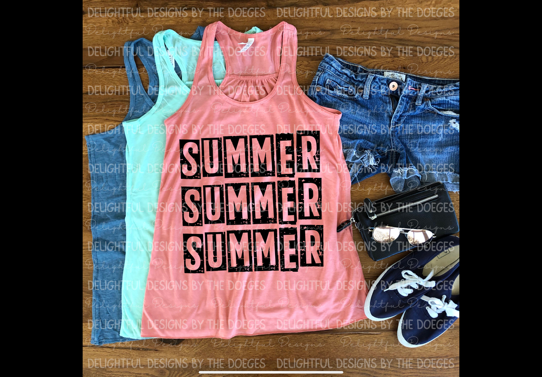 Summer cutout letters