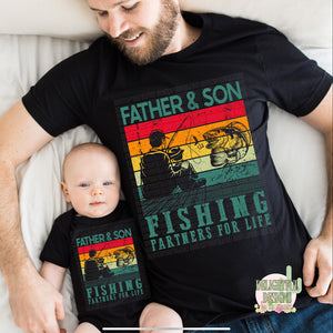 Father son fishing team adult